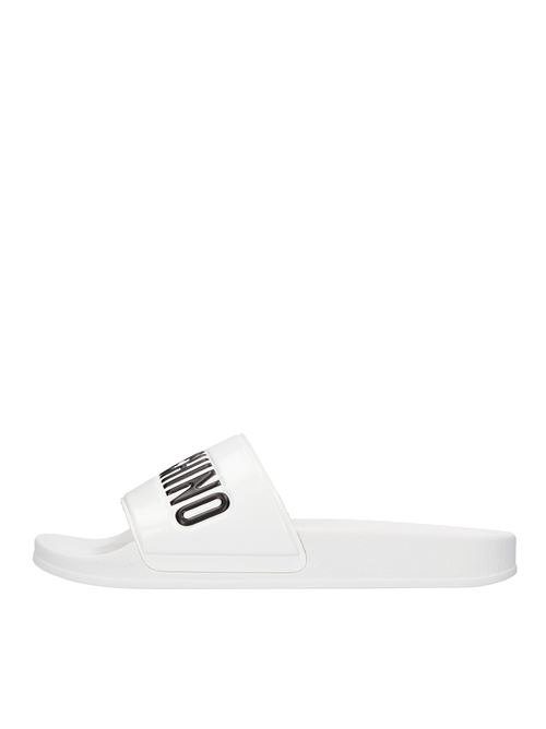 Mules in gomma MOSCHINO COUTURE | MB28022G0GG10100BIANCO-NERO